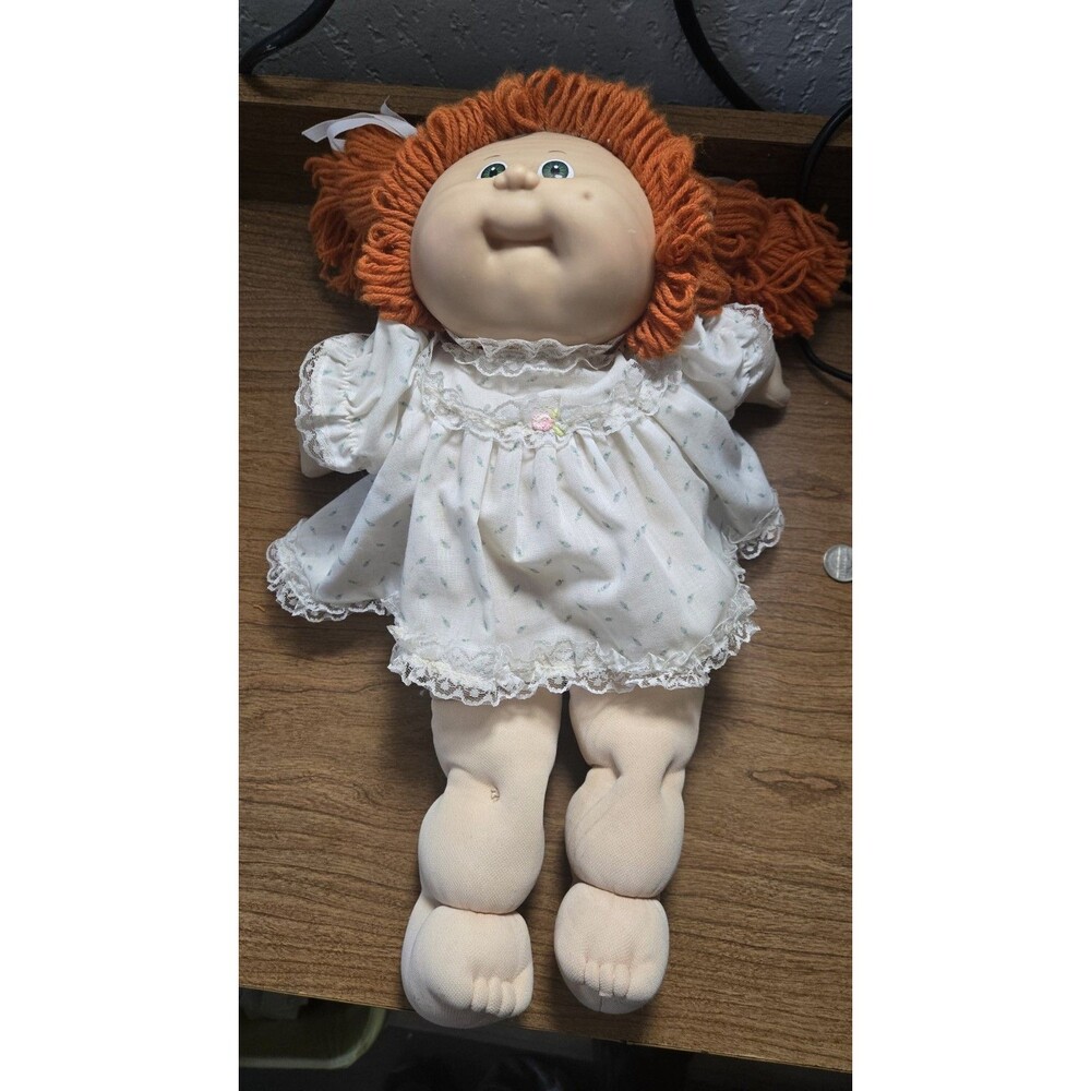 1980's Cabbage Patch Kids Doll- Red Hair, Green Eyes and Xavier Roberts Signed